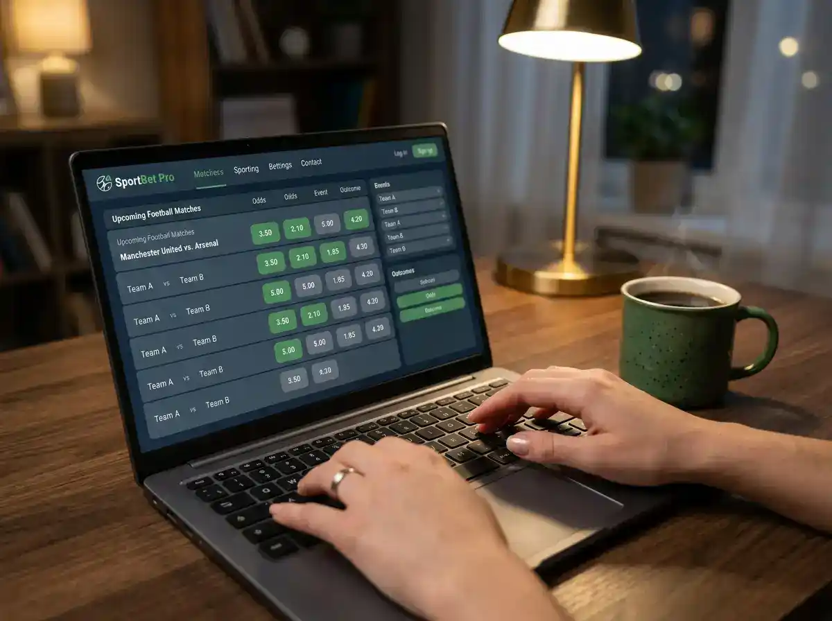 Ecrã de computador portátil com odds de corrida de Fórmula 1 abertas numa plataforma de apostas desportivas